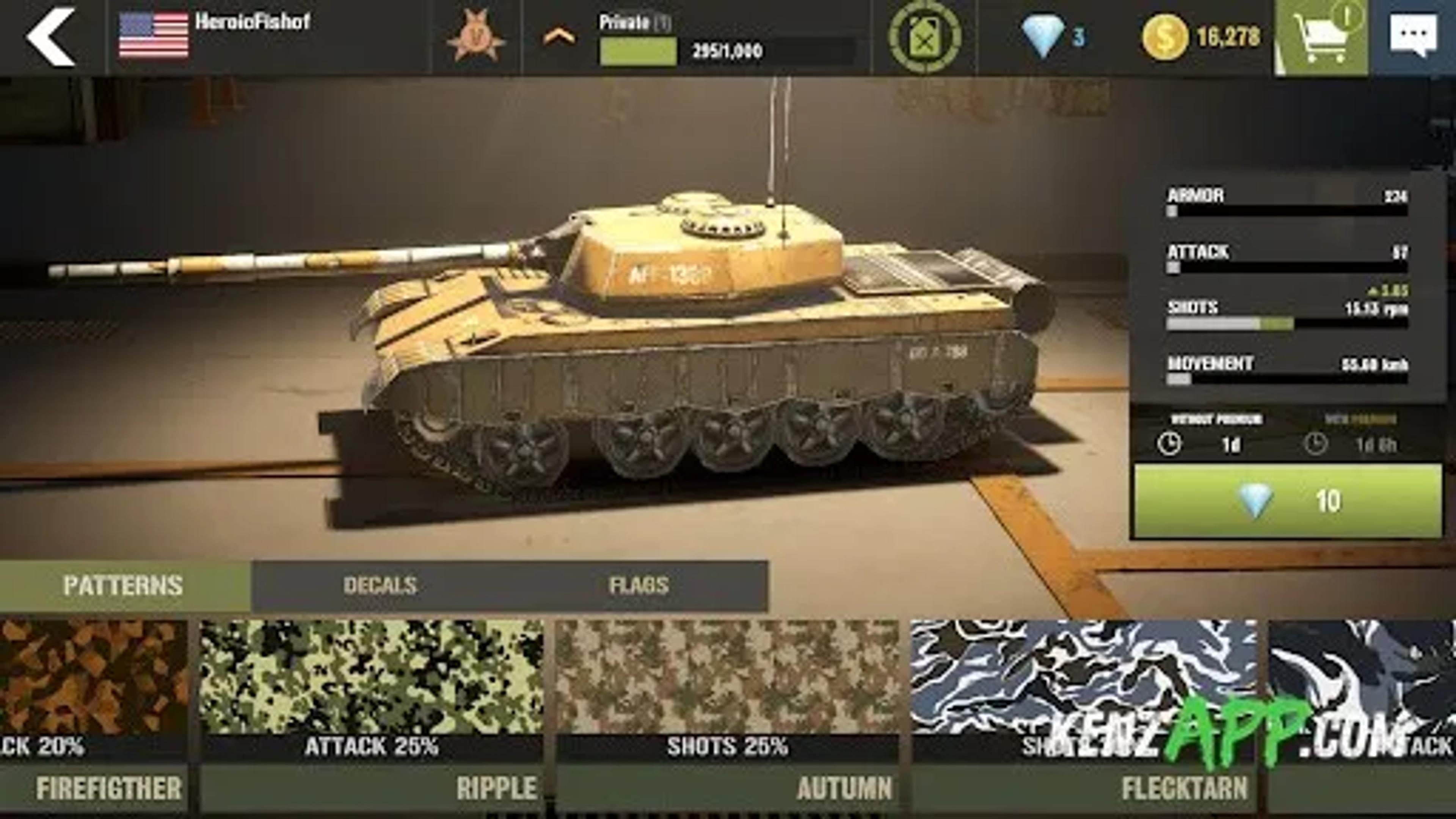 لقطة شاشة 4 من War Machines：Tanks Battle Game