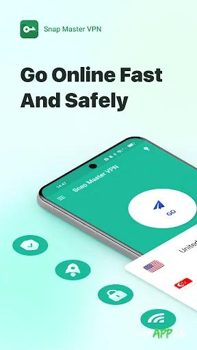 لقطة شاشة 1 من Snap Master VPN: Super Vpn App