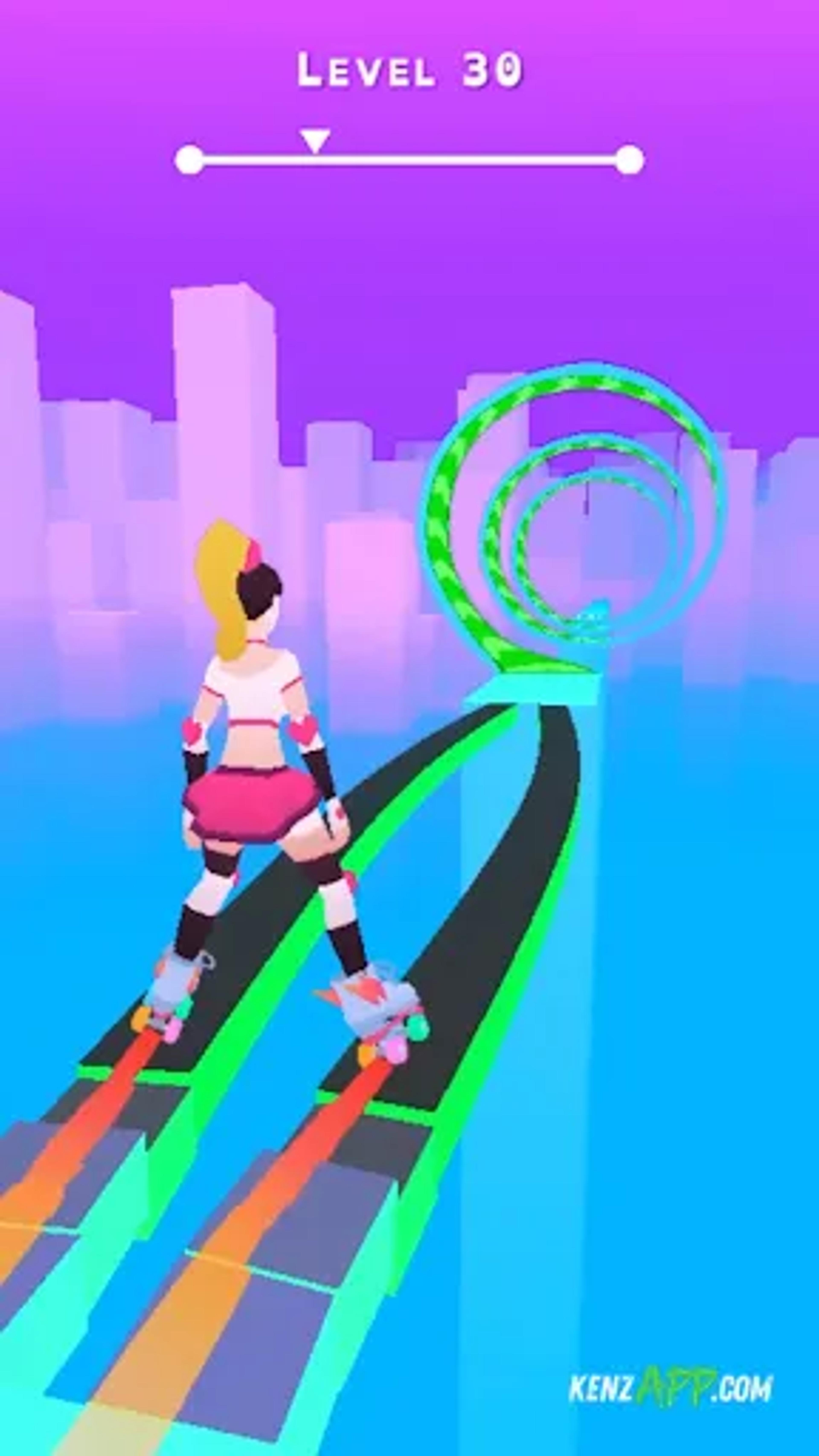 لقطة شاشة 1 من Sky Roller: Rainbow Skating