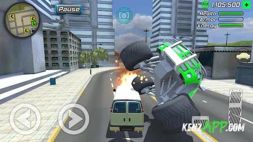 لقطة شاشة 3 من Rope Frog Ninja Hero Car Vegas