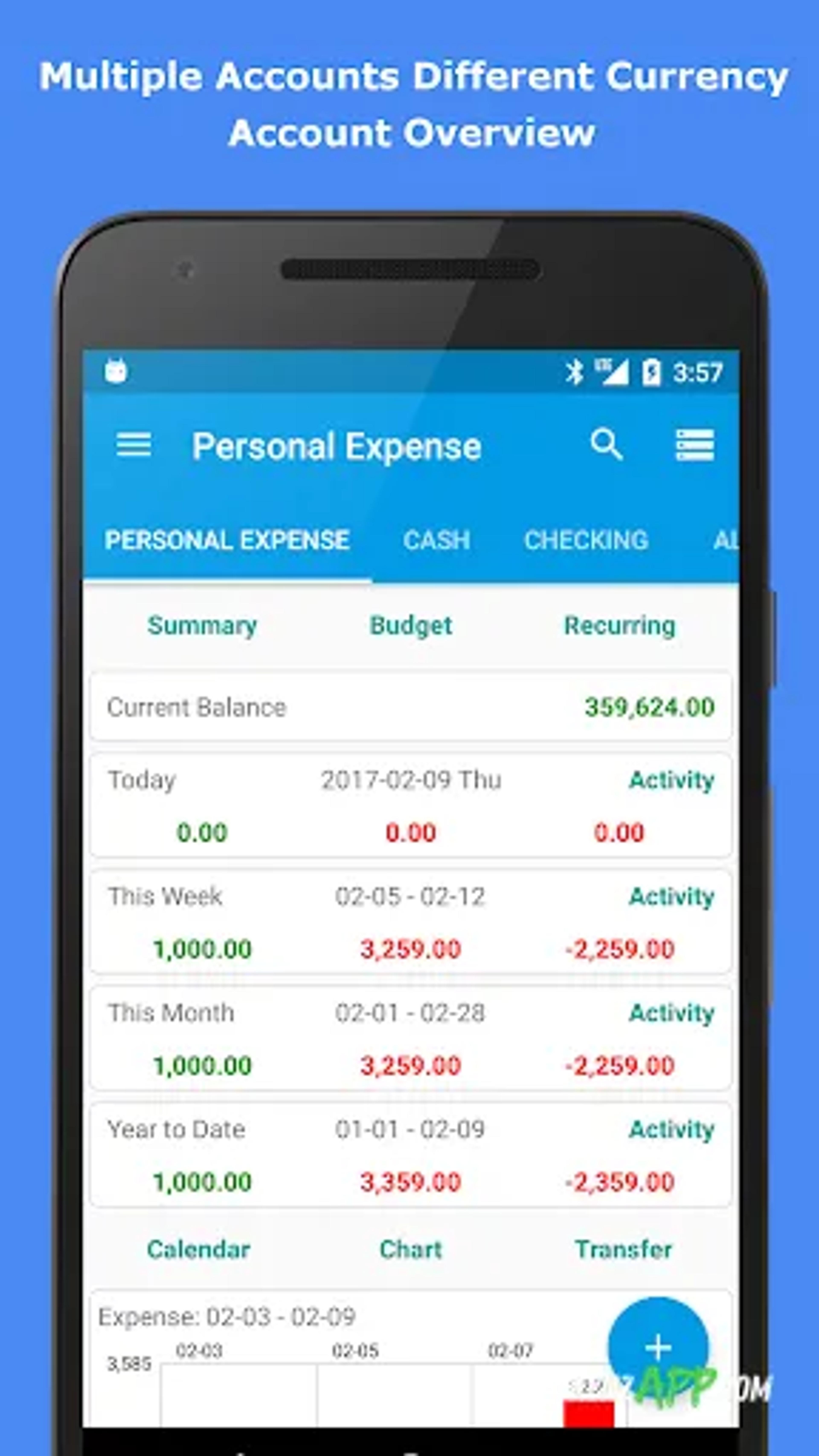 لقطة شاشة 1 من Expense Manager Pro