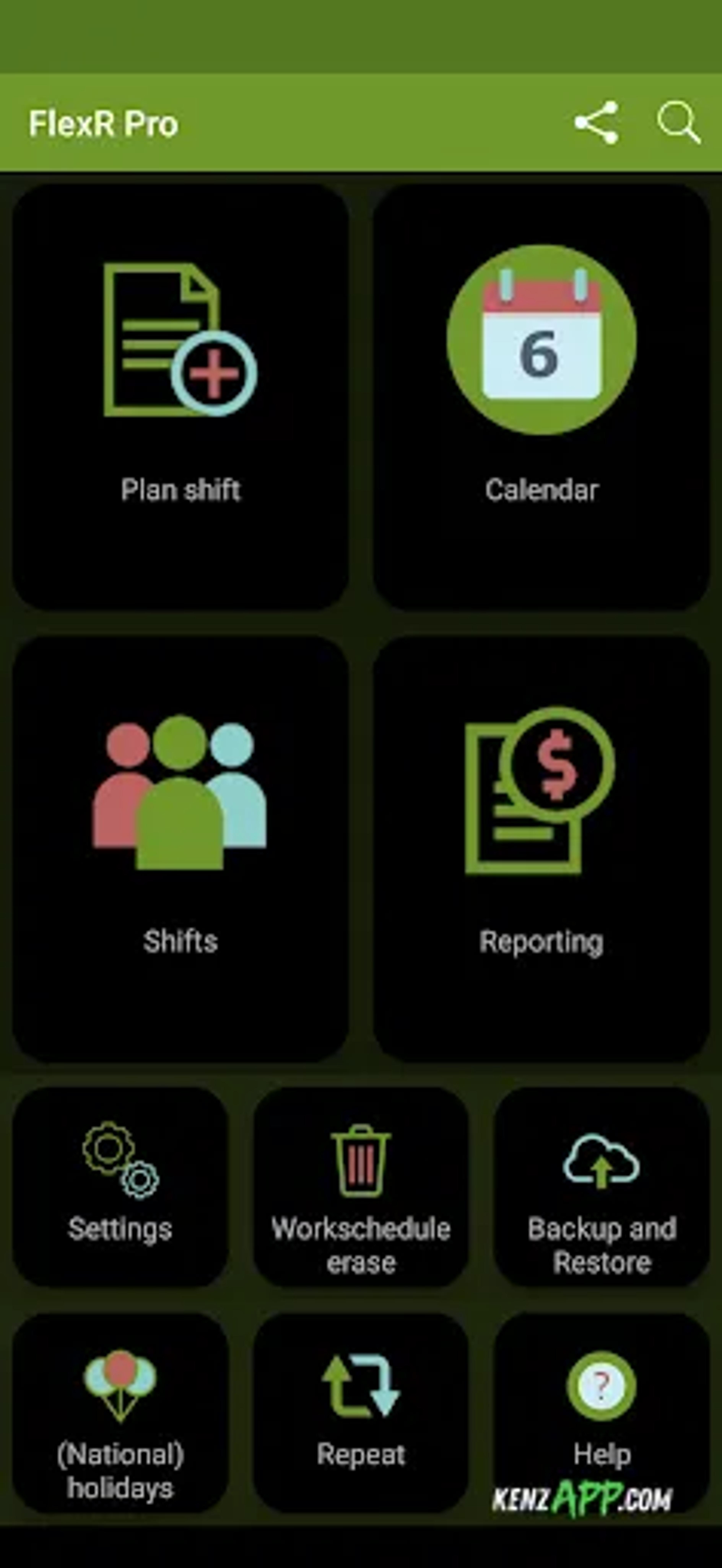 لقطة شاشة 2 من Shift Work Calendar - FlexR