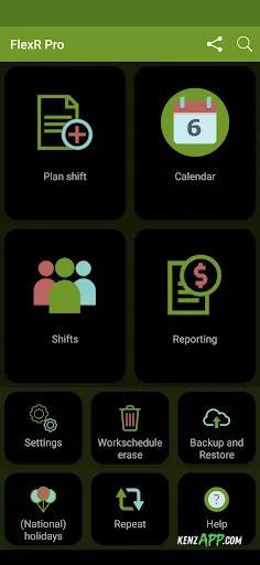لقطة شاشة 2 من Shift Work Calendar - FlexR