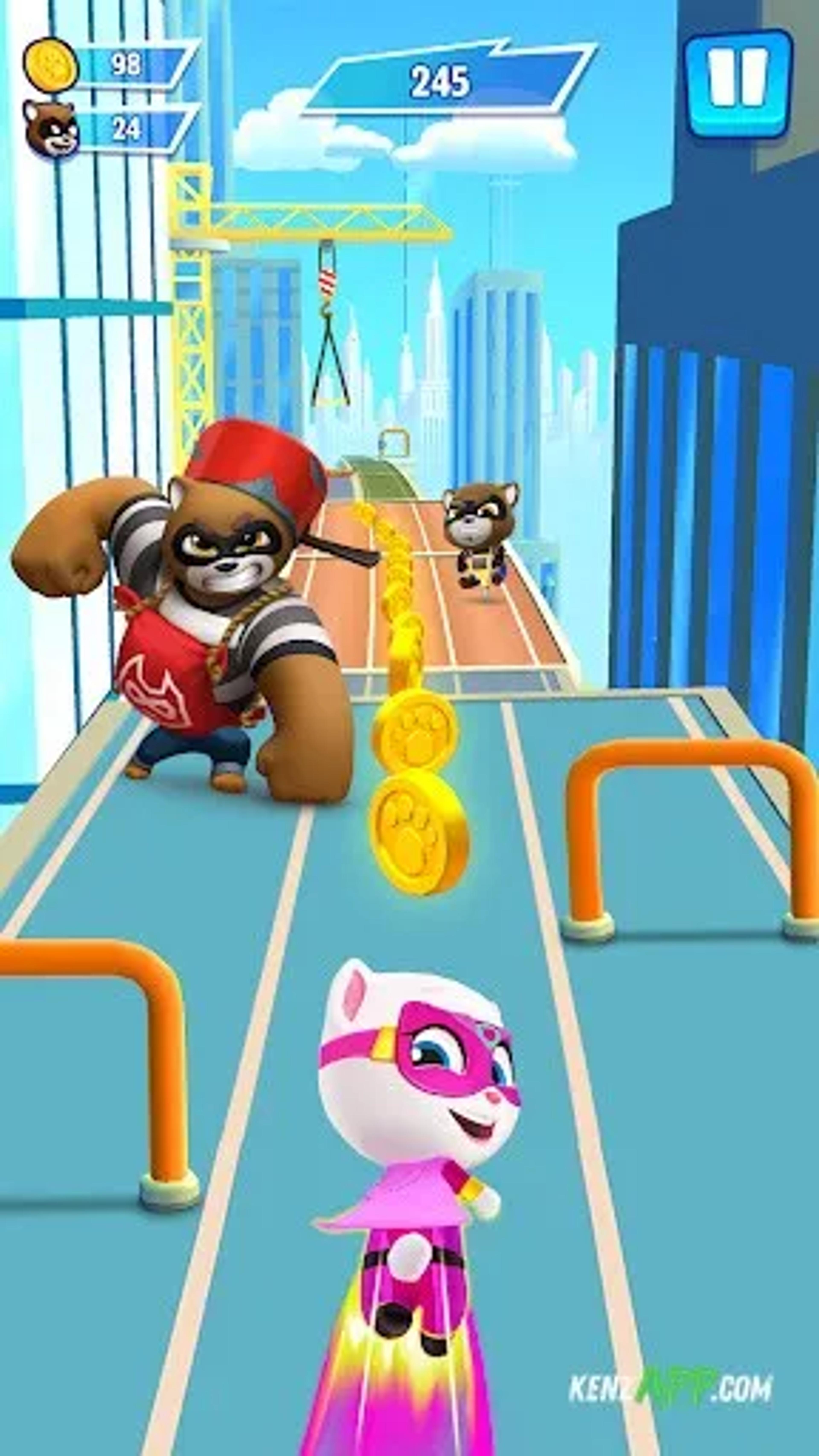 لقطة شاشة 1 من Talking Tom: Hero Dash Run