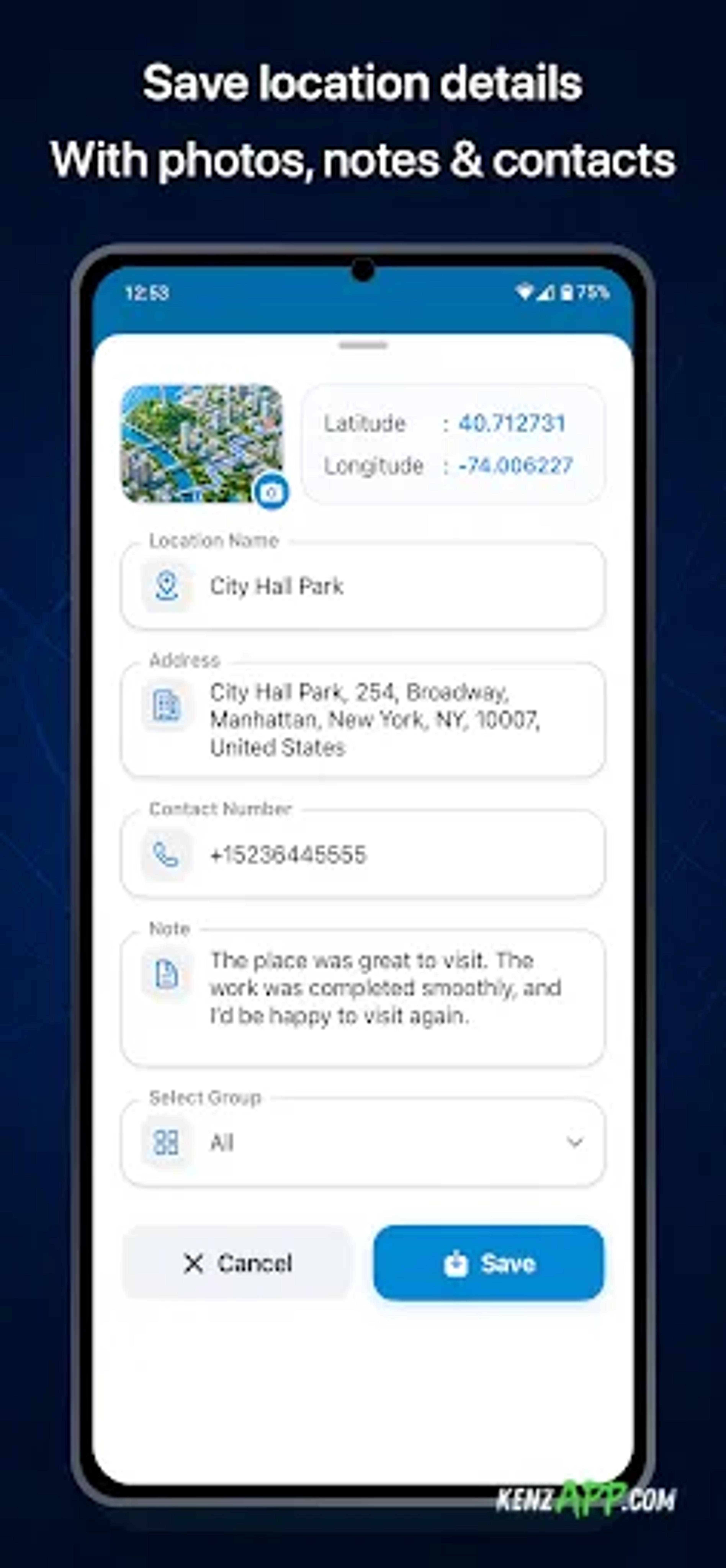 لقطة شاشة 4 من Save Location GPS - Live Share