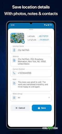 لقطة شاشة 4 من Save Location GPS - Live Share