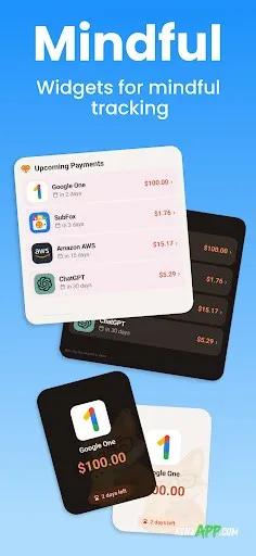 لقطة شاشة 3 من Subscription Tracker: SubFox