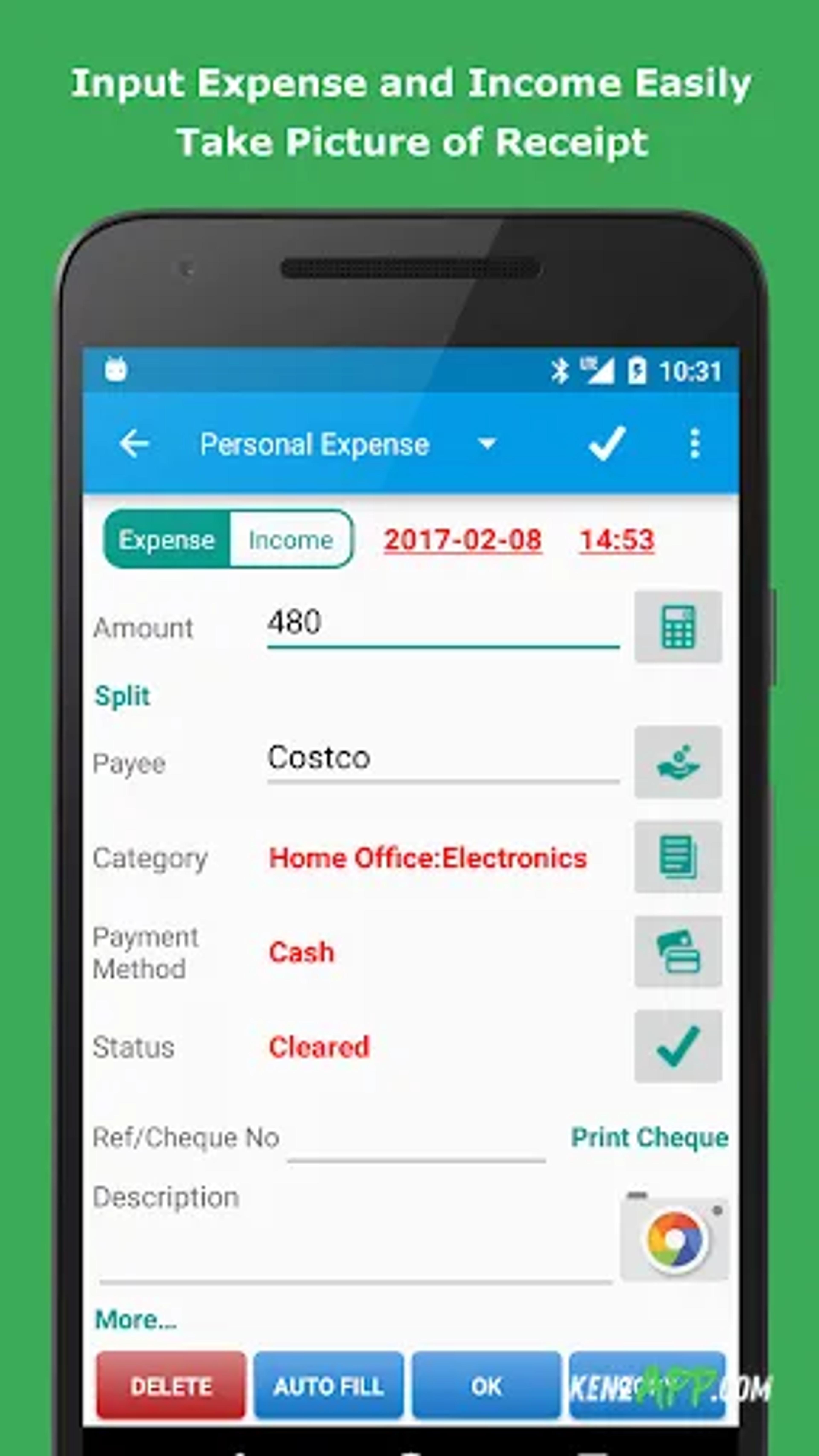 لقطة شاشة 2 من Expense Manager Pro