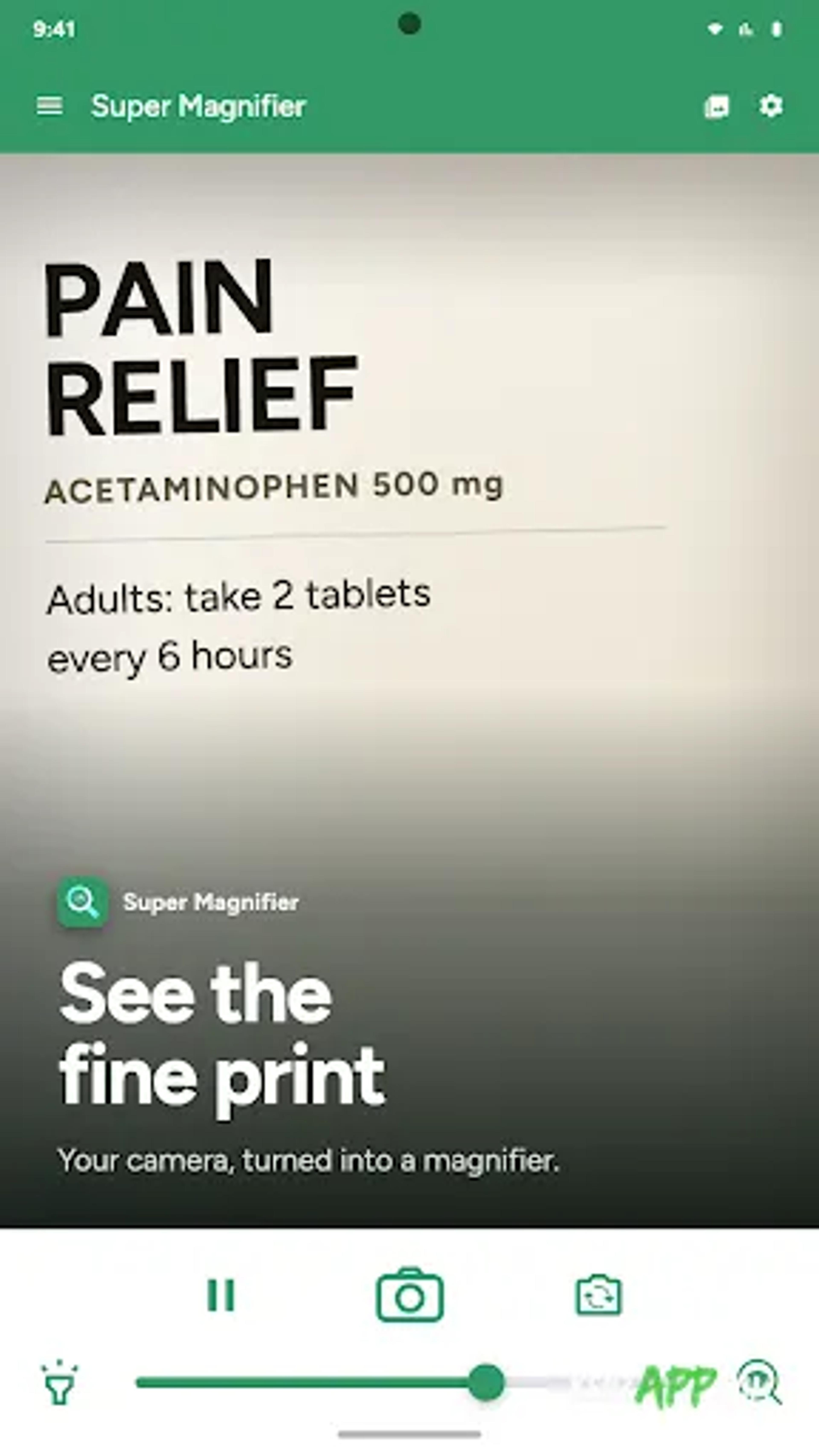 لقطة شاشة 1 من Super Magnifier