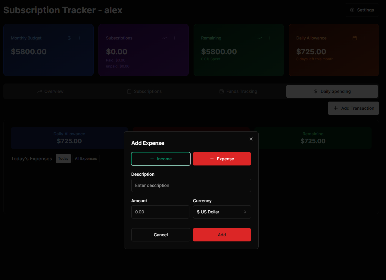 Subscription Tracker screenshot 2