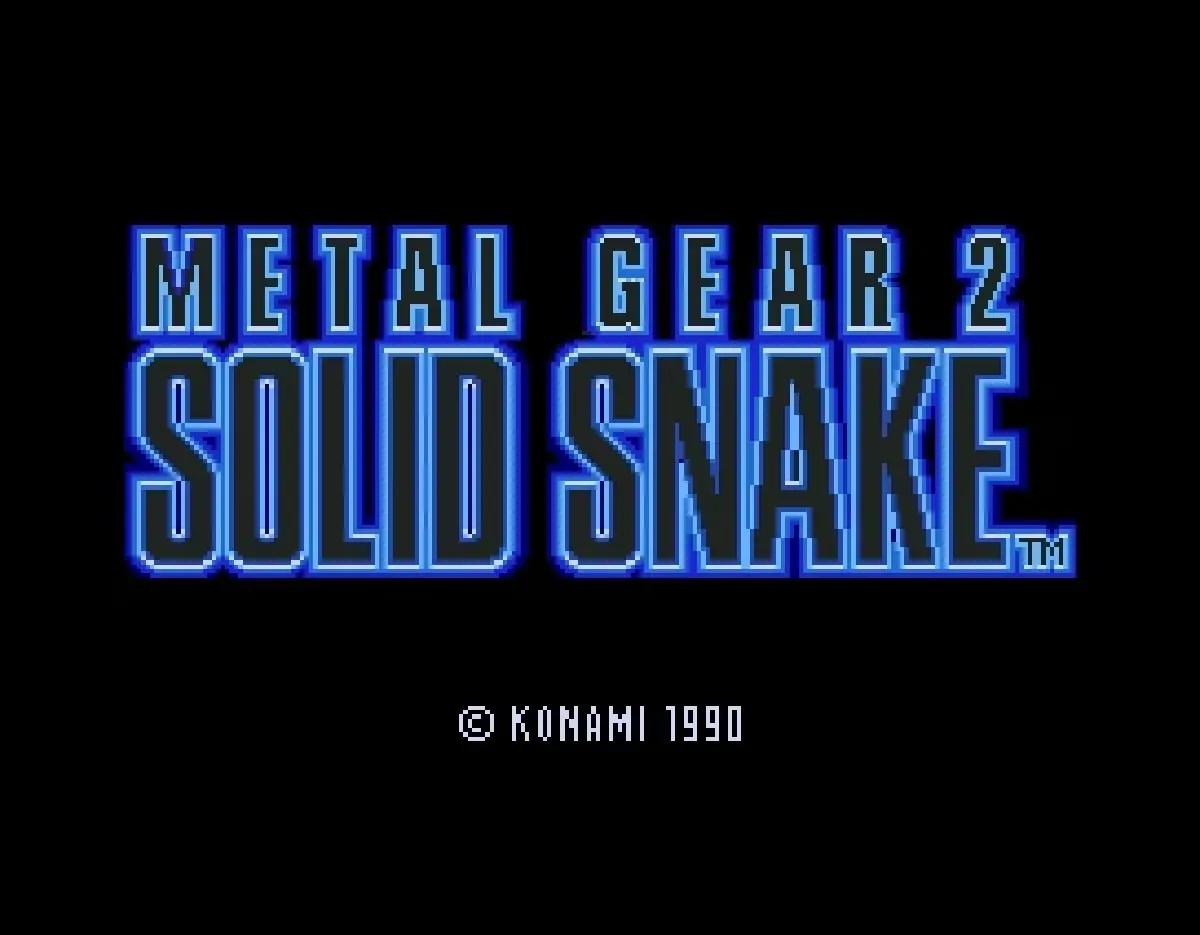 Metal Gear 2 MSX2 Konami Hideo Kojima