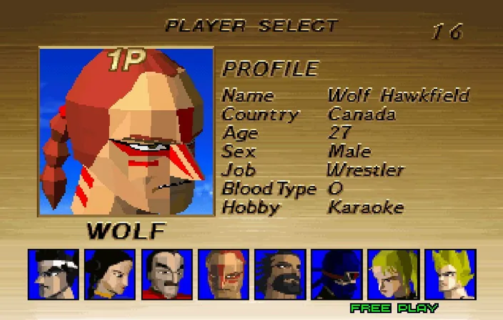SELEZIONE PERSONAGGIO