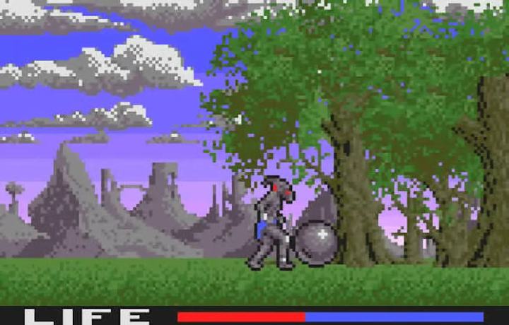 Schermata della versione Atari Lynx di Shadow of the Beast.