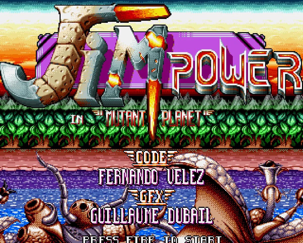 Jim Power in Mutant Planet Amiga Loriciel