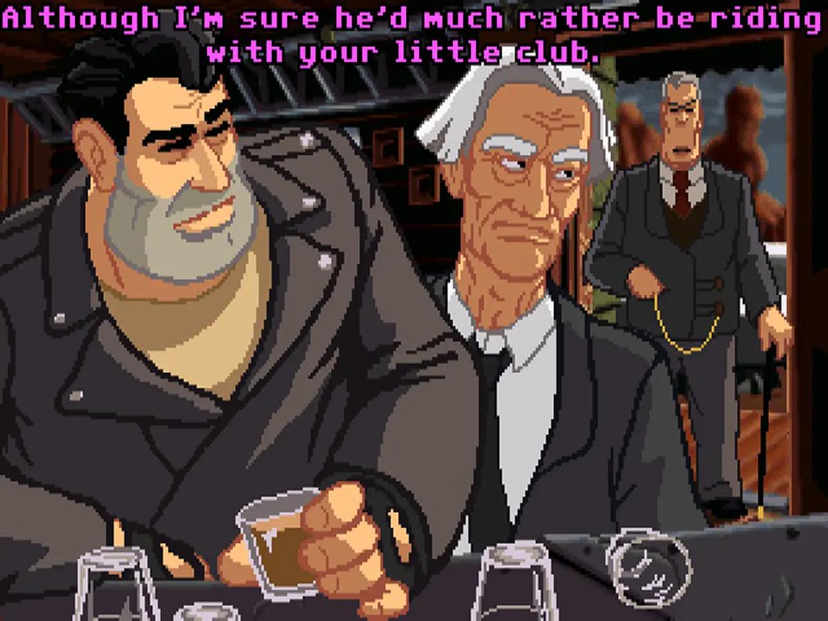 Ben in a scene from Full Throttle by LucasArts