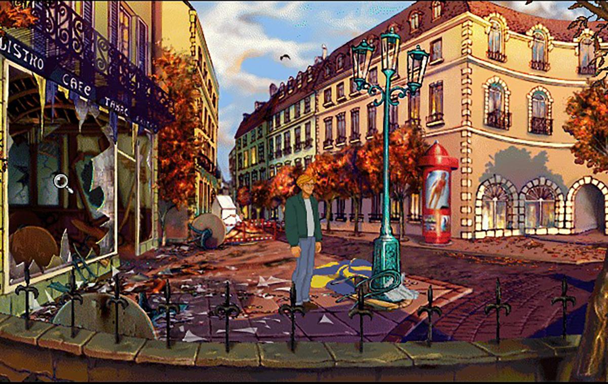 George Stobbart in una strada di Parigi in Broken Sword
