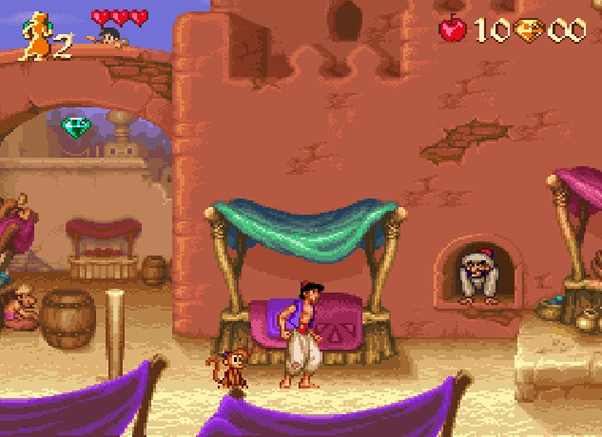 Aladdin ad Agrabah nella versione Super Nintendo di Disney's Aladdin