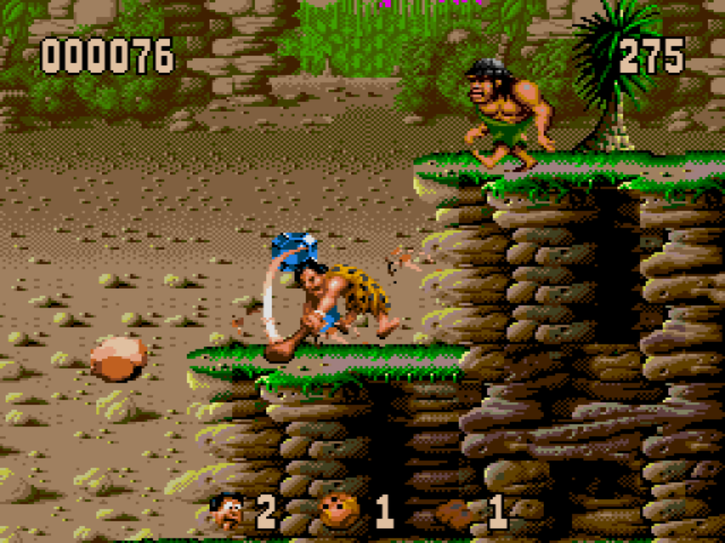 Screenshot of The Flintstones for Sega Channel, one of the titles connected to SEGA’s digital service.