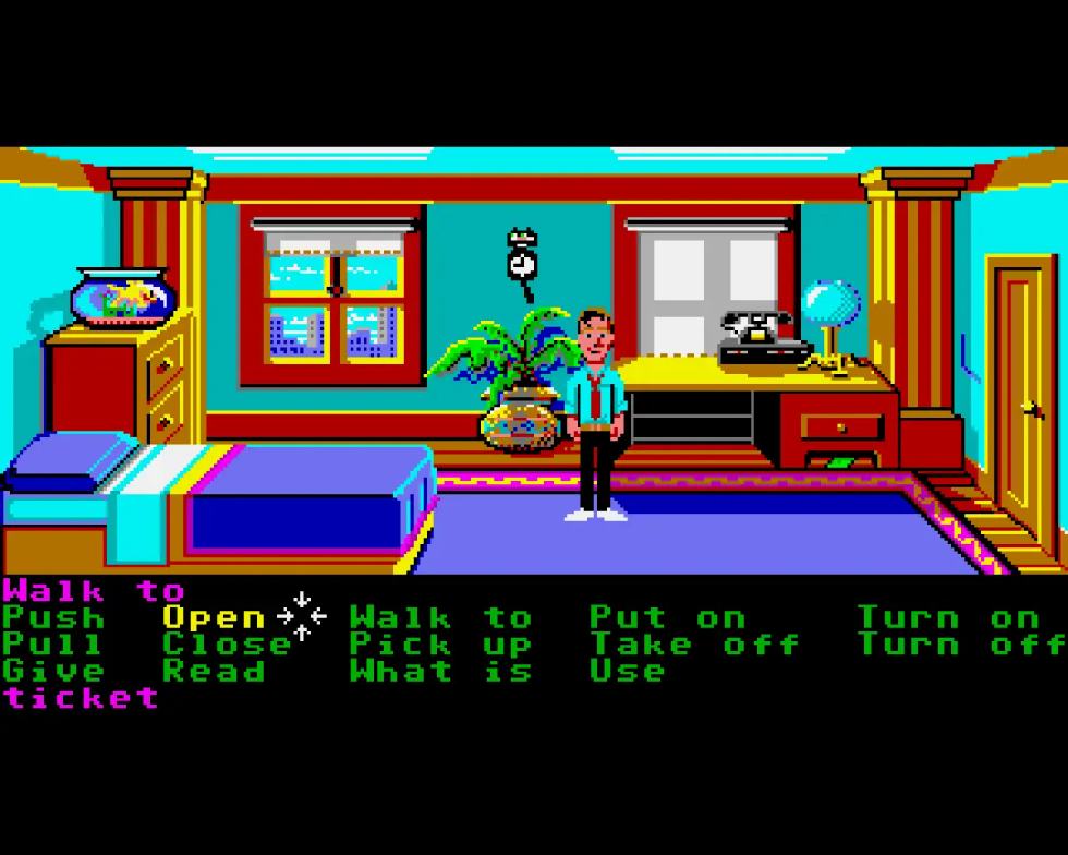 Zak McKracken in a scene from Zak McKracken and the Alien Mindbenders