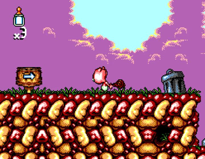Schermata della versione Master System di Chuck Rock II: Son of Chuck.