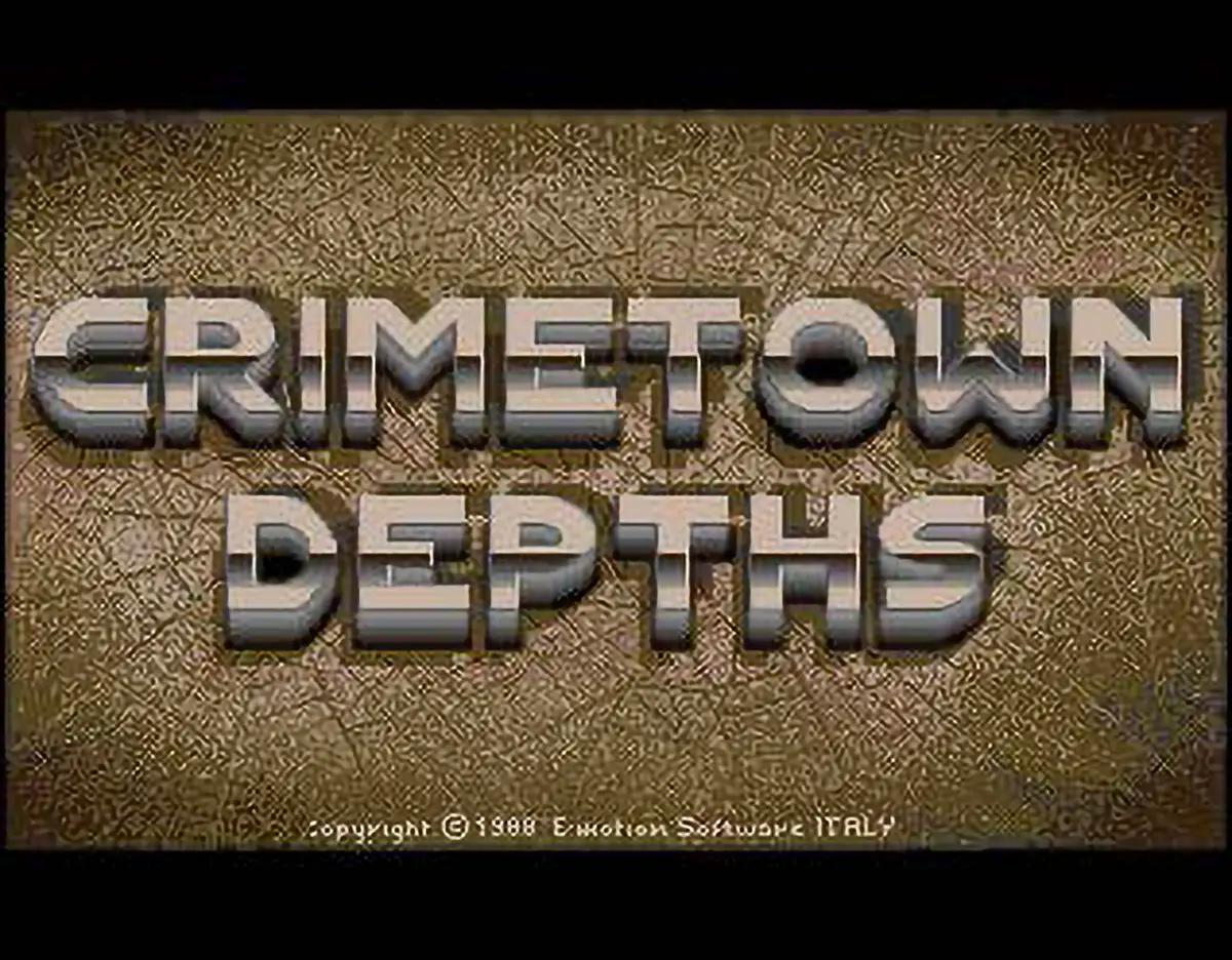 Logo di Crimetown Depths, progetto E-motion Software del 1988.