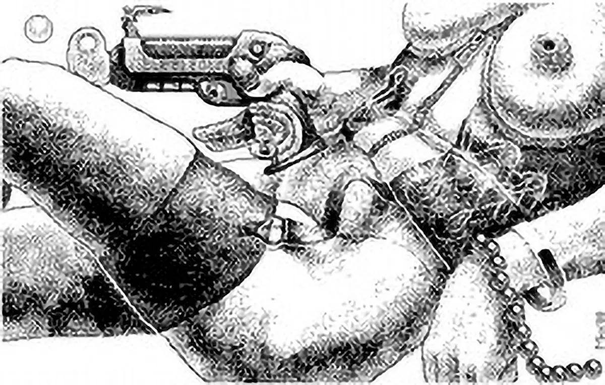 Illustrazione realizzata con MacPaint da Massimo Magnasciutti.