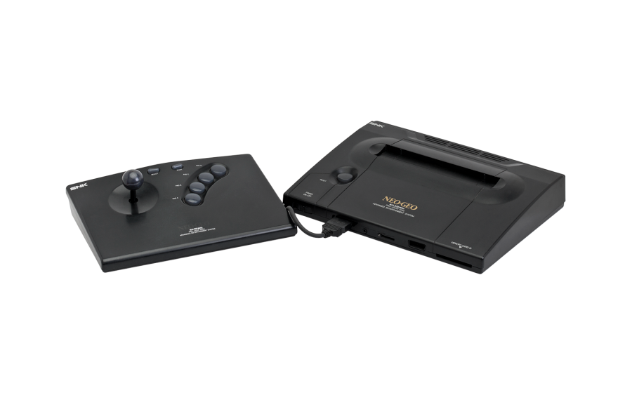 Neo Geo AES console with arcade stick