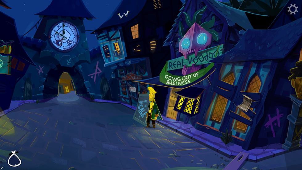 Mêlée Island in Return to Monkey Island, marking Ron Gilbert’s return to the series
