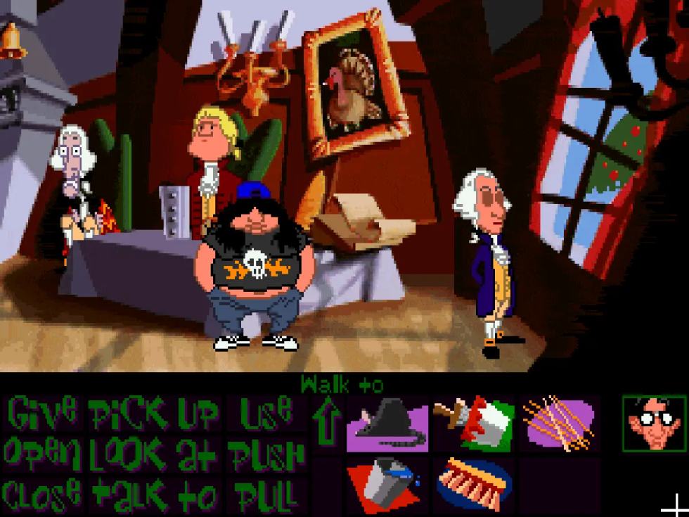 Hoagie with George Washington in Day of the Tentacle