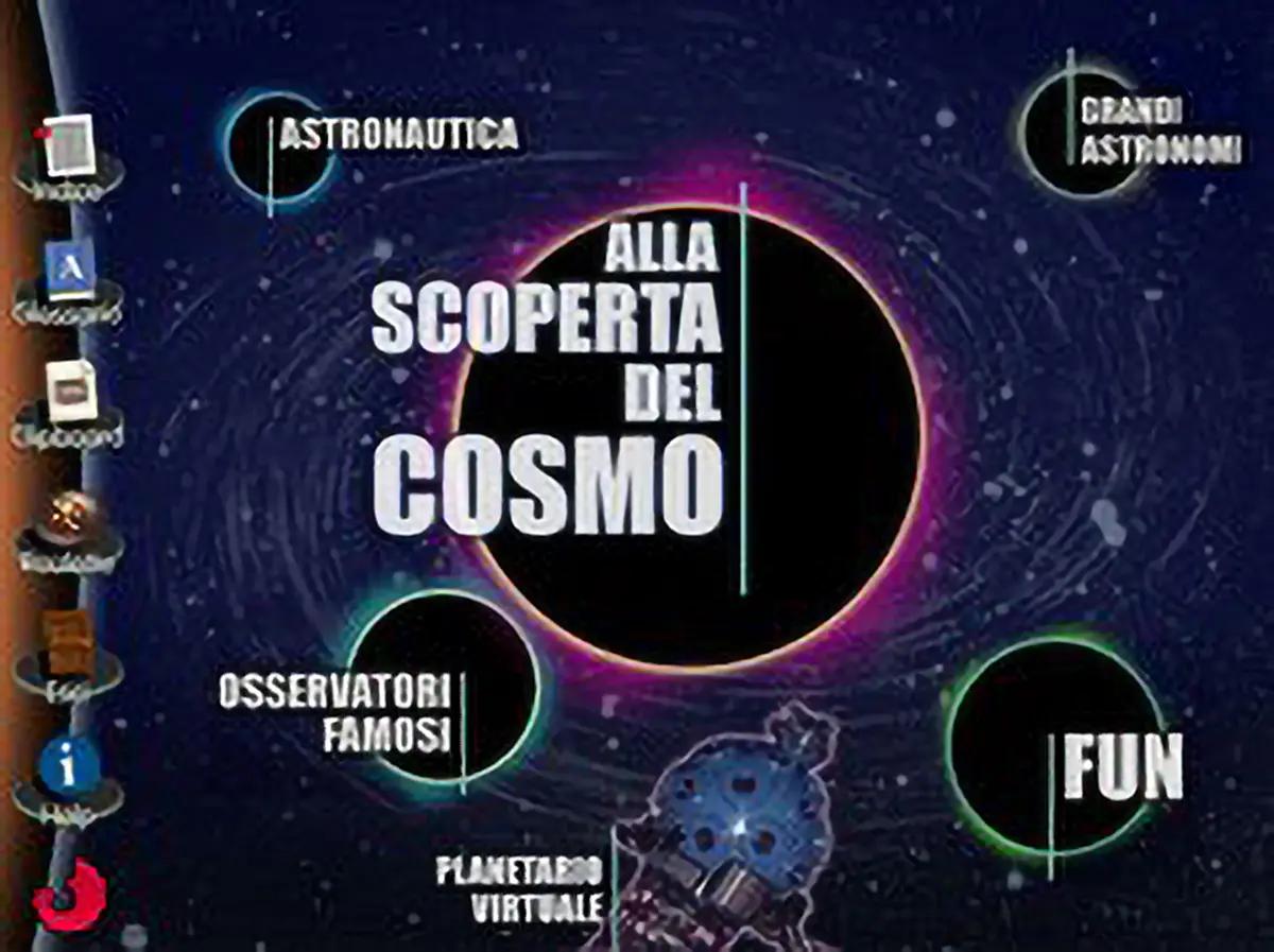 Schermata del CD-ROM Alla scoperta del Cosmo di Giunti Multimedia.