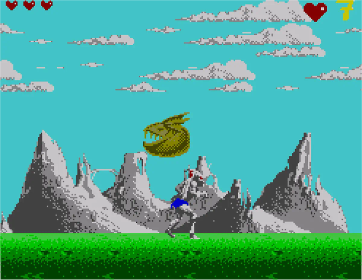 Schermata della versione Master System di Shadow of the Beast.