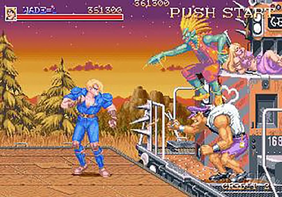 Violent Storm arcade gameplay screenshot from Konami's beat 'em up.