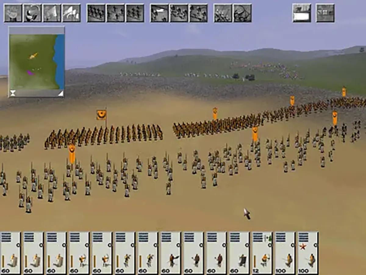 Eserciti medievali schierati sul campo in Medieval: Total War.