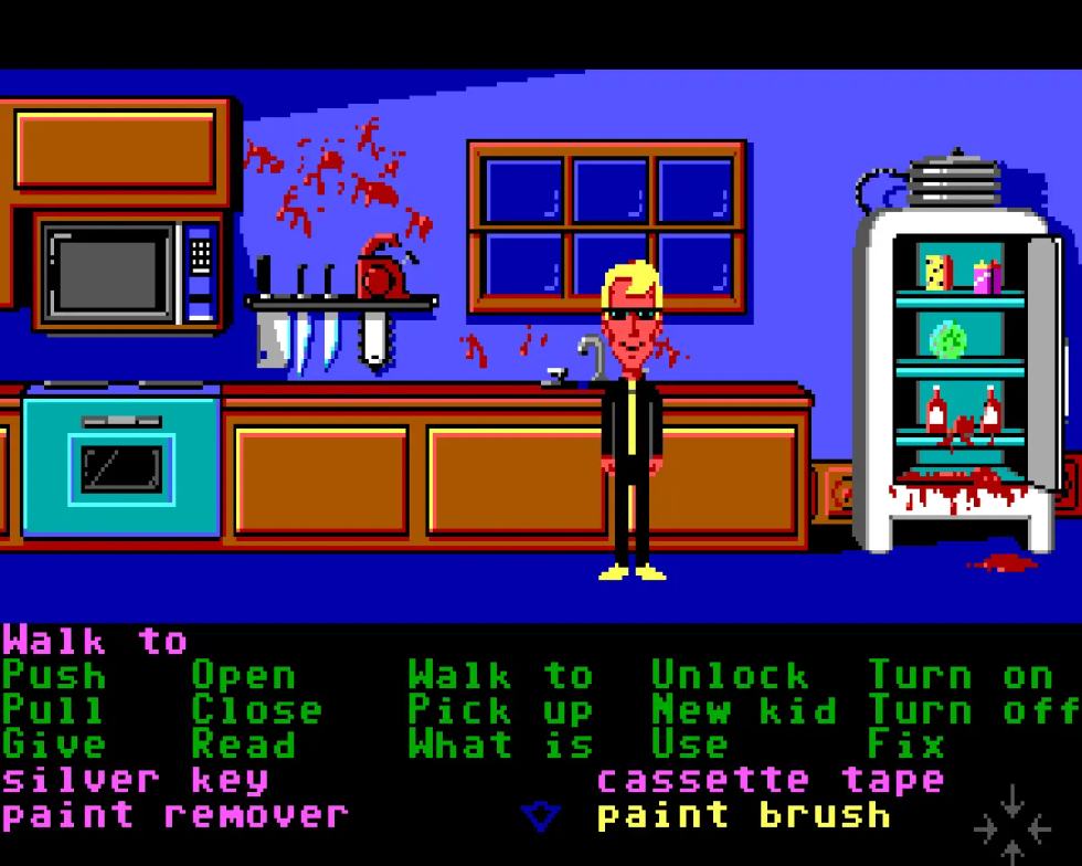 Dave inside the Edison mansion in Maniac Mansion