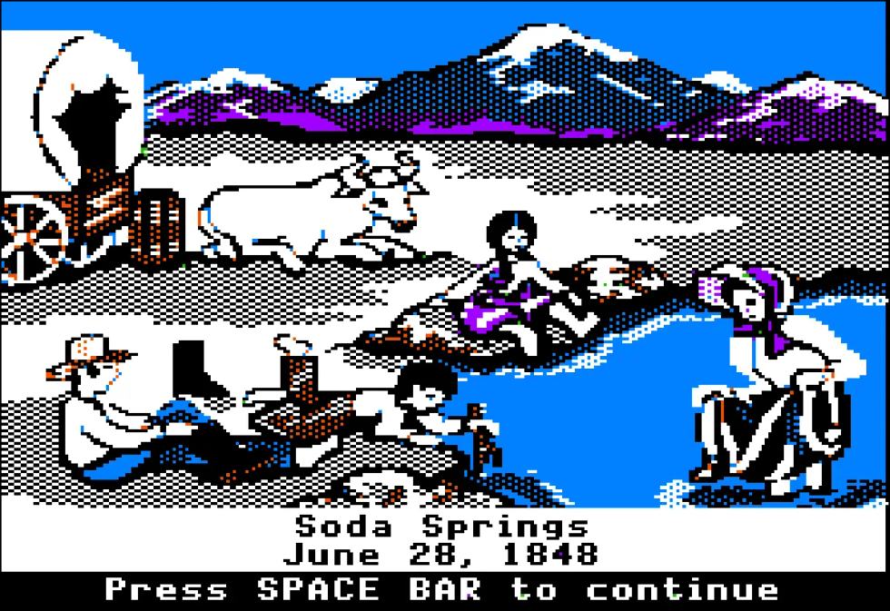 Una tappa del viaggio dei coloni in The Oregon Trail.