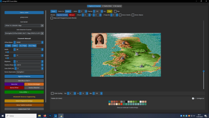 Strumento Python sviluppato per analizzare e modificare gli asset grafici di Defender of the Crown su Amiga