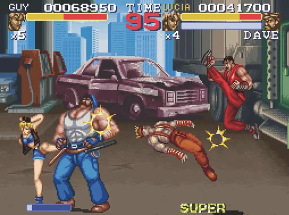 Final Fight 3 gameplay screenshot from the Super Nintendo beat 'em up.