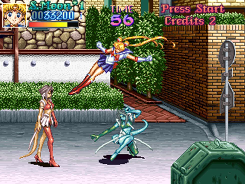 Combattimento in Pretty Soldier Sailor Moon in versione arcade