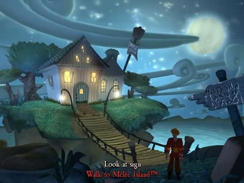 Guybrush Threepwood and Elaine in Escape from Monkey Island