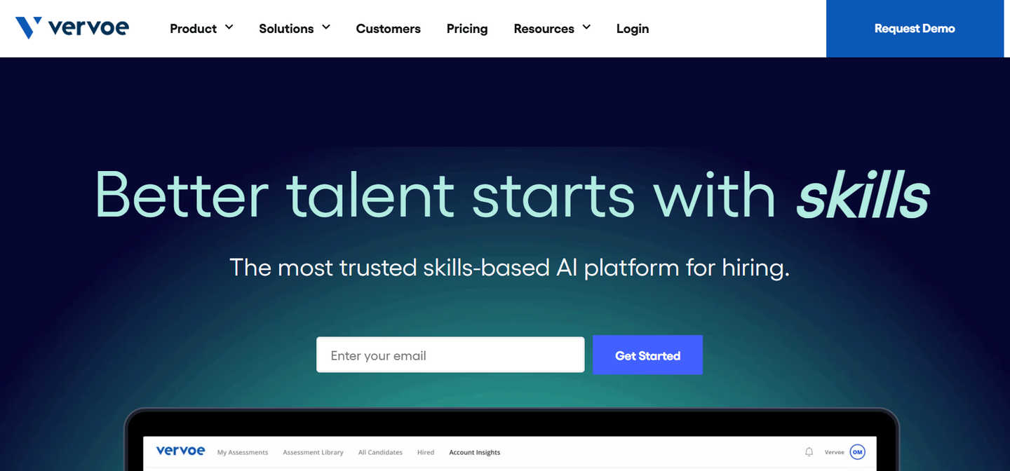 Vervoe website