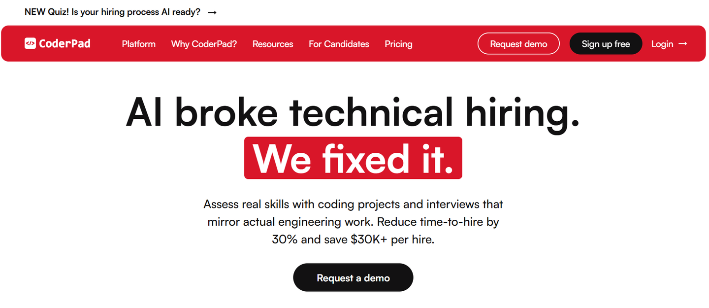 Coderpad website