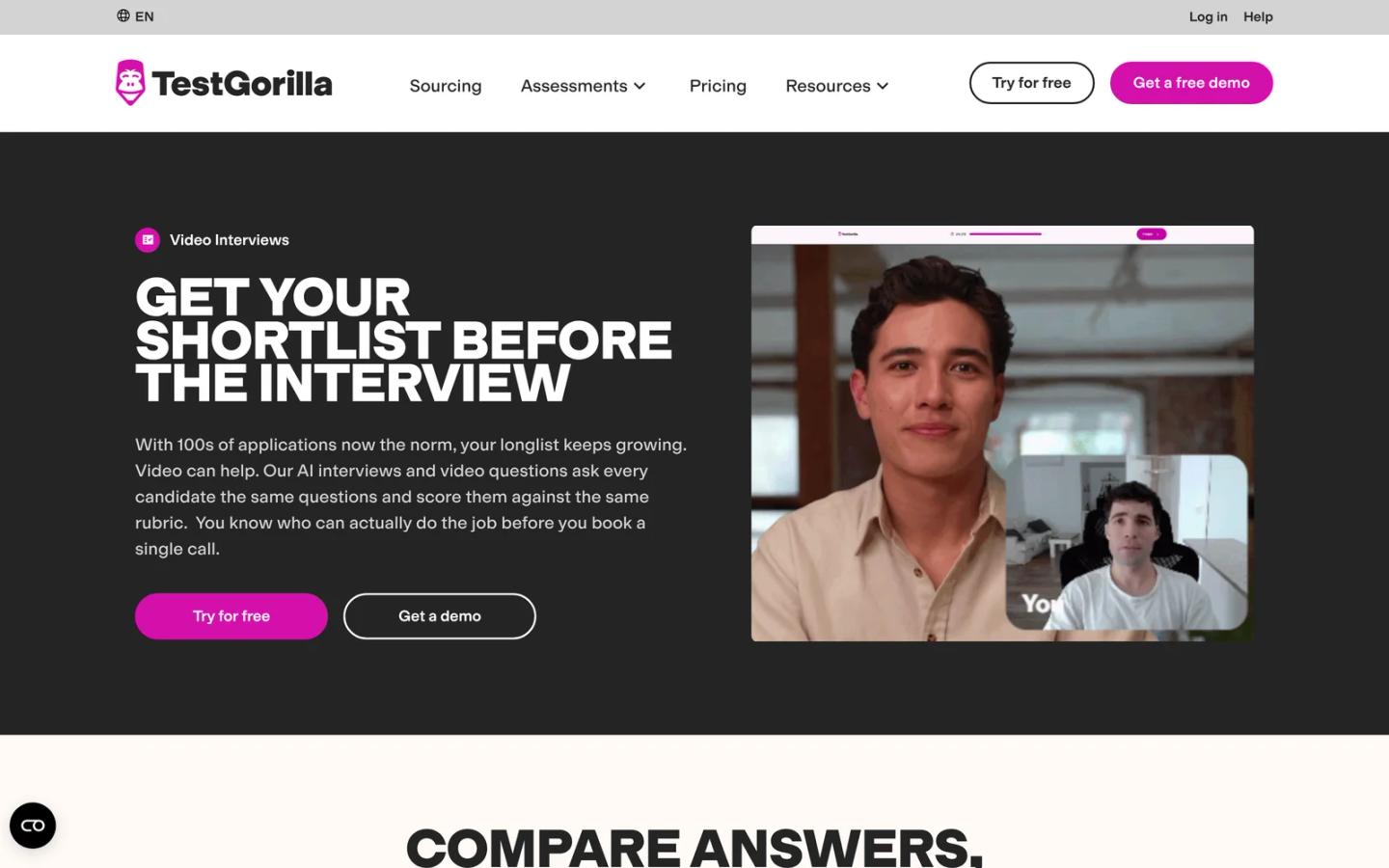 TestGorilla Video Interview