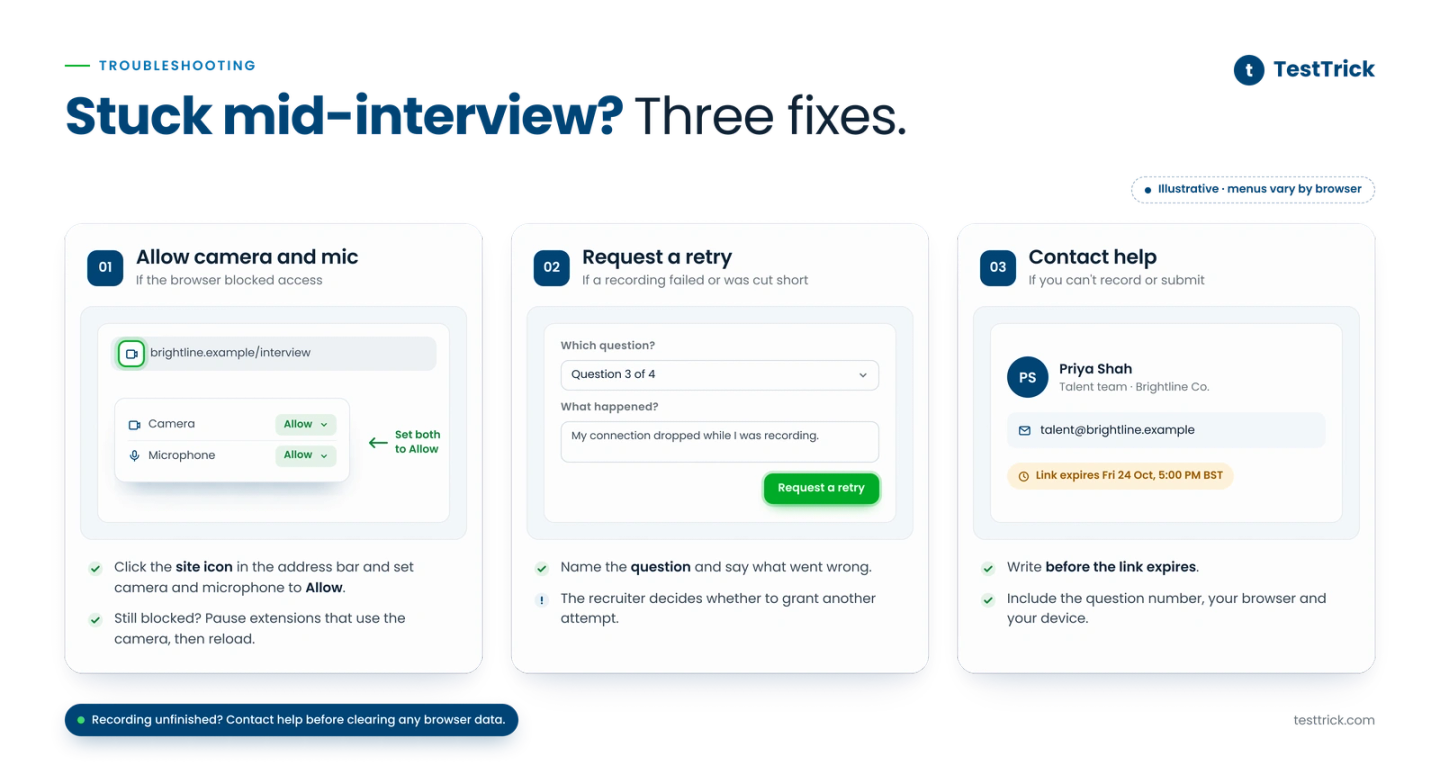 Stuck Mid Way Interview Fixes