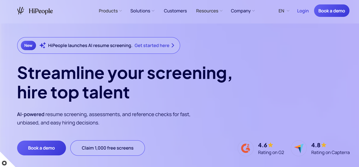 HiPeople's website