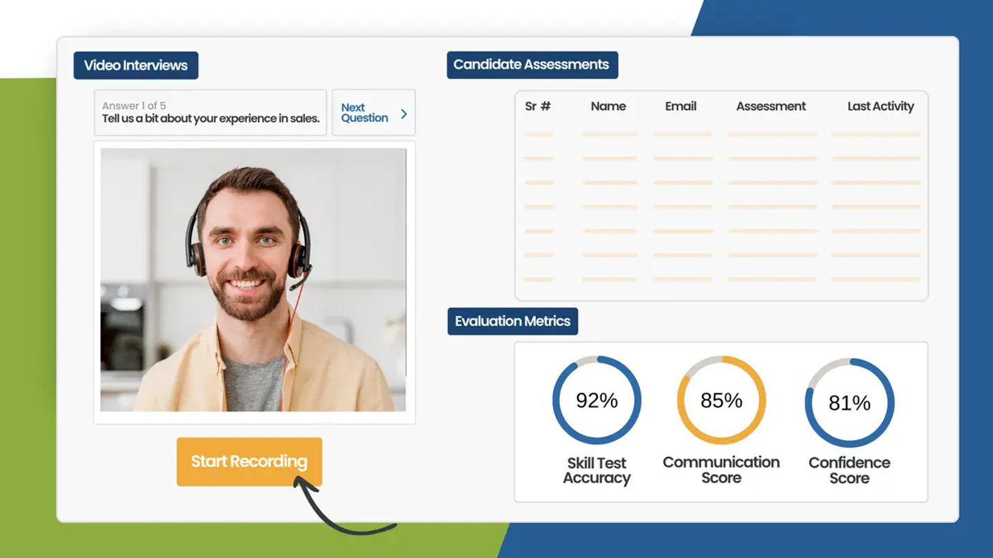 One-way video interviews in TestTrick