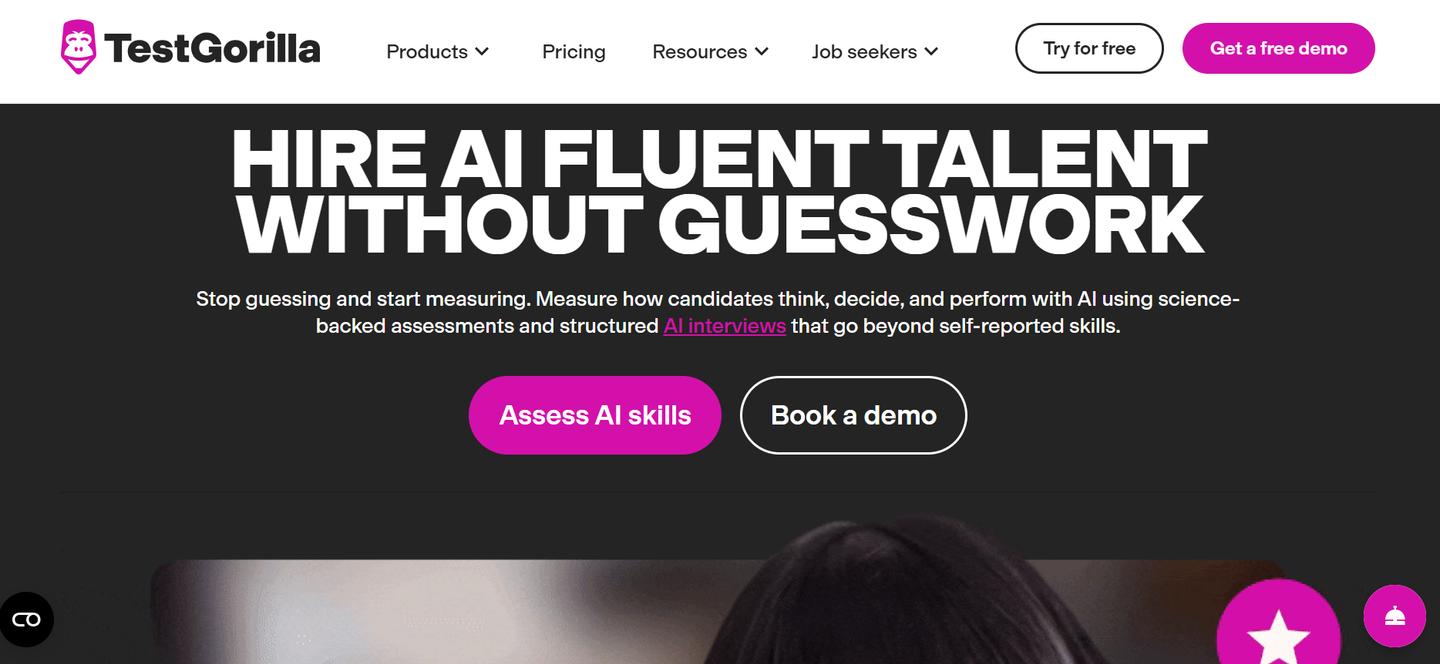 TestGorilla's website
