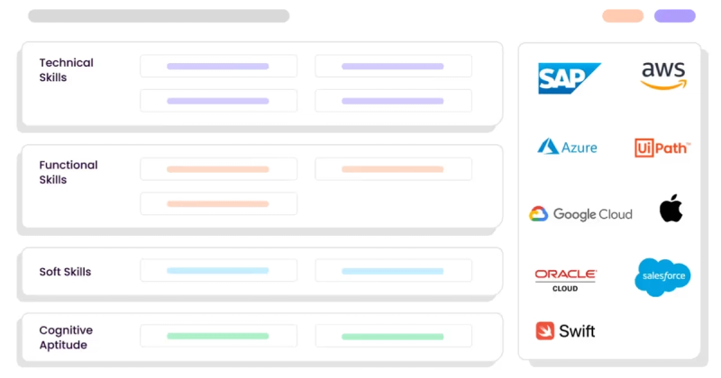 Skills intelligence dashboard in iMocha