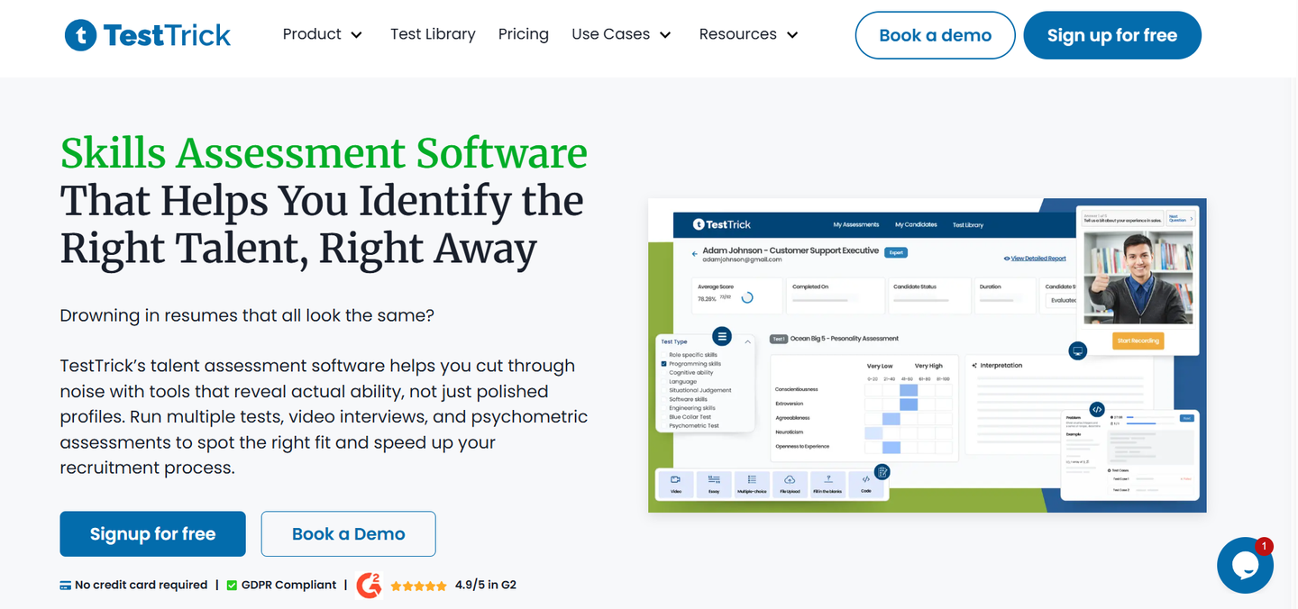 TestTrick's website