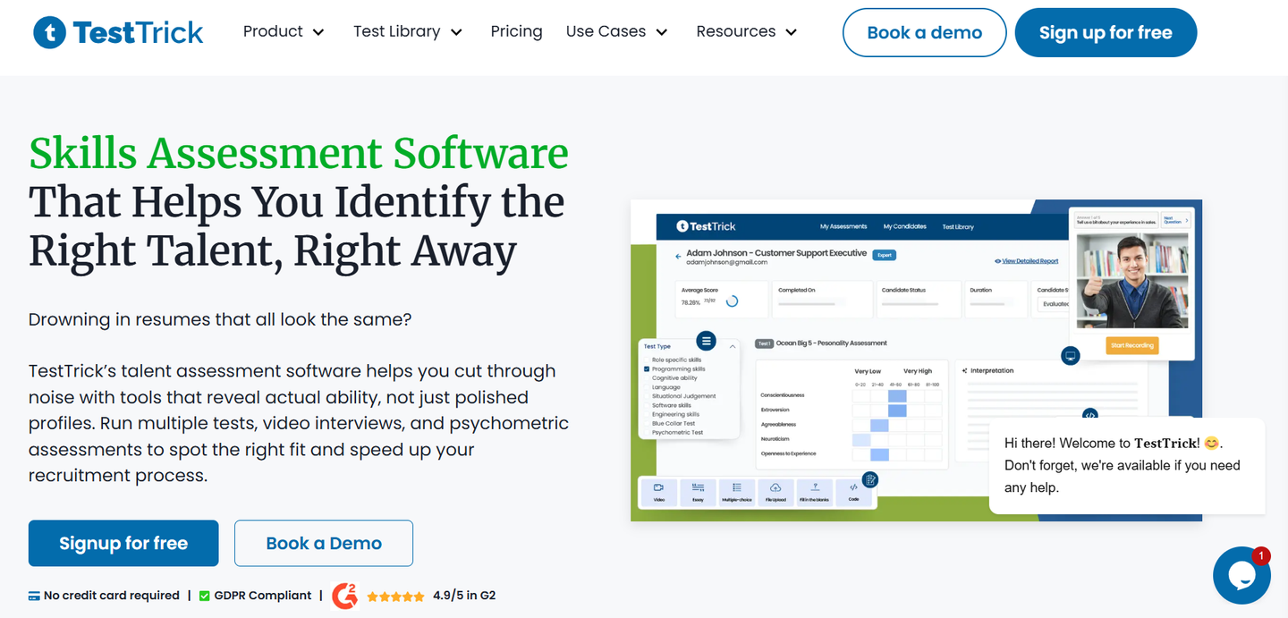 TestTrick website