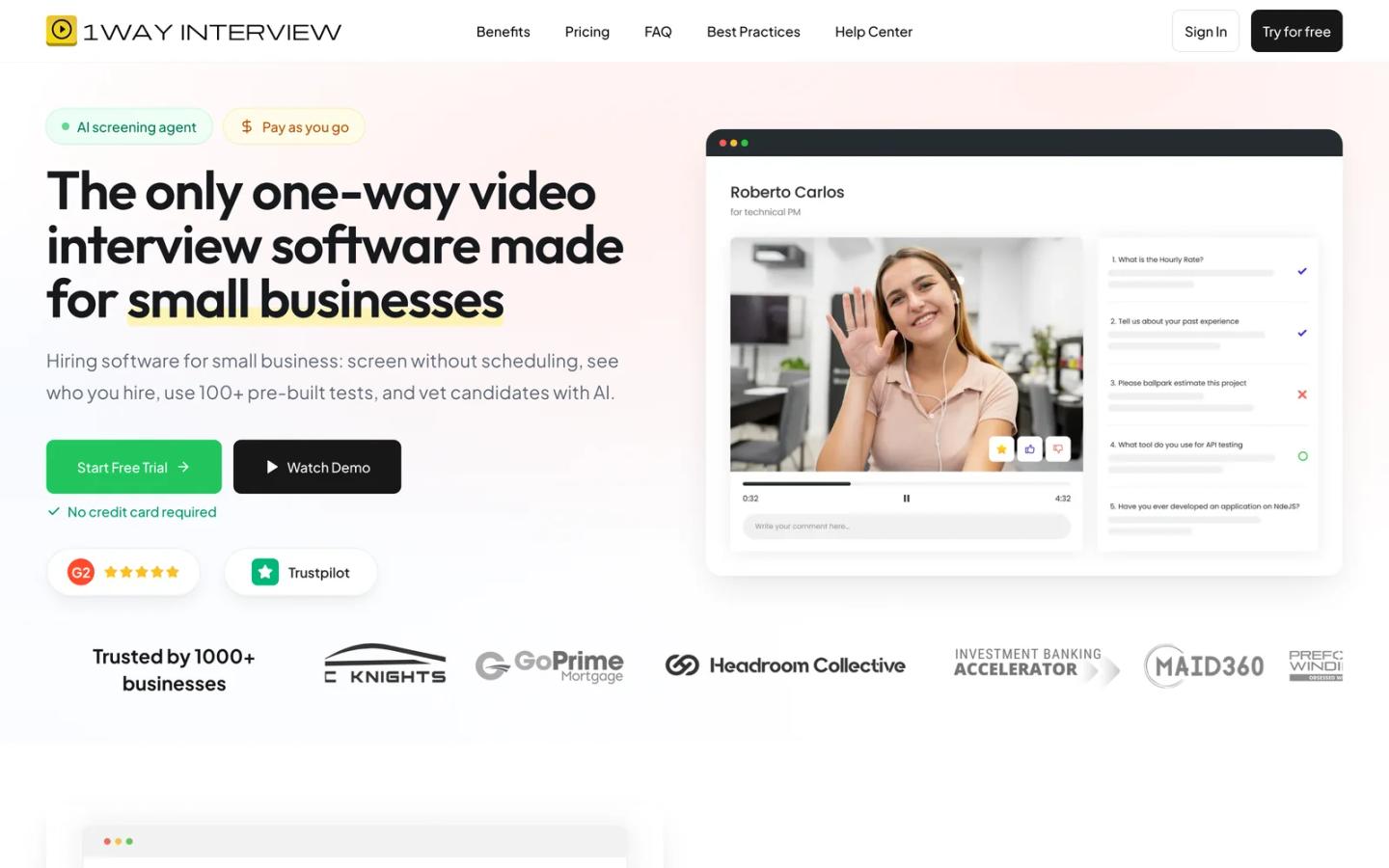 One-Way Interview